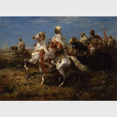 Arabian Horsemen by Adolf Schreyer