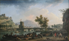 Around a Fair by Claude-Joseph Vernet