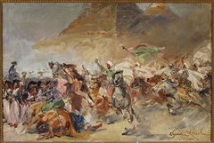 Battle of the Pyramids, sketch by Wojciech Kossak