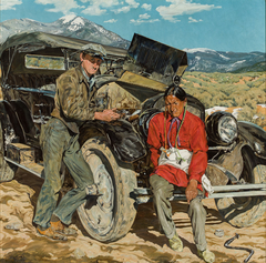 Bob Abbott and His Assistant by Walter Ufer