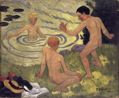 Boys on a river bank by Paul Sérusier