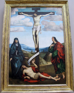 Calvary with St. Job at the Foot of the Cross by Francesco Francia