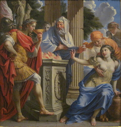 Camma Offers the Poisoned Wedding Cup to Synorix in the Temple of Diana by Eustache Le Sueur