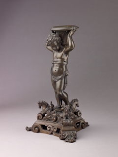 Candlestick in the form of a Putto (see also 1975.1.1374, .1375, .1377) by Anonymous