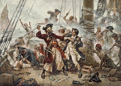 Capture of the Pirate, Blackbeard, 1718 by Jean Leon Gerome Ferris