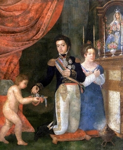 Casamento de Pedro e Leopoldina (alegoria) by Domingos Clementino