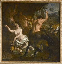 Centaurs fighting a leopard by Louis de Silvestre