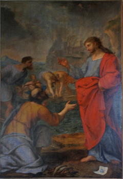 Christ and the miraculous catch by Jean Hellart