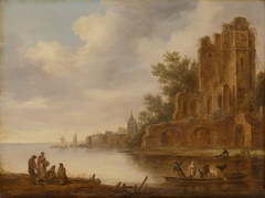 Coastal Landscape with Ruin by Maerten Fransz van der Hulst