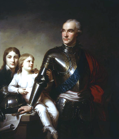 Count Stanislas Potocki and His Two Sons by Johann Baptist von Lampi the Elder