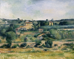 Dans la plaine de Bellevue, à l'Ouest d'Aix by Paul Cézanne