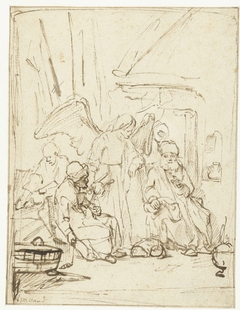 De engel in het huis van Tobia by Unknown Artist