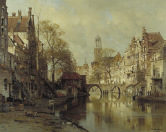 De Oude Gracht te Utrecht by Johannes Christiaan Karel Klinkenberg