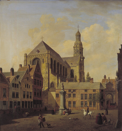 De Veemarkt met de Sint Pauluskerk te Antwerpen by Pieter-Frans De Noter