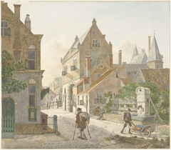 De Waardpoort en de Oude Gracht in Utrecht by Jan Hendrik Verheijen