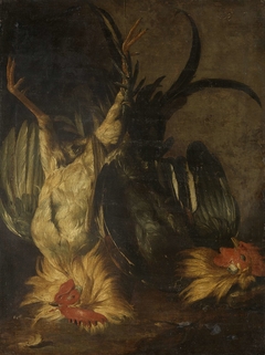 Dead roosters by Christoffel Puytlinck