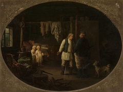 Destitution in a peasant cottage by Józef Tadeusz Polkowski