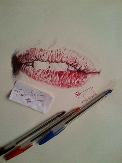 detailed lips by Thabo Sejesho Sylvester