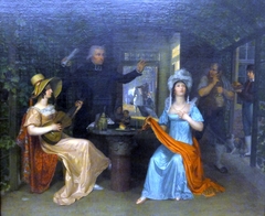 Die Fermate (Gesellschaft in einer römischen Locanda) by Johann Erdmann Hummel