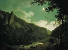 Dovedale by Moonlight by Joseph Wright of Derby