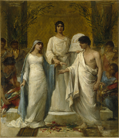 Esquisse pour la salle des mariages de la mairie du 2ème : Le Mariage by Georges Moreau de Tours