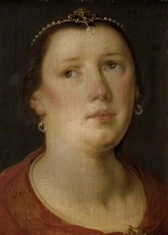 Female head by Cornelis Cornelisz. van Haarlem