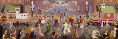 Festival at Hamburg (Study for Hamburg, Iowa Post Office Mural) by William Edward Lewis Bunn