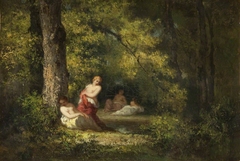 Four Nymphs in a Wood by Narcisse Virgilio Díaz