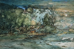 Frontier Cabin by William Louis Sonntag