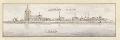 Gezicht op Zierikzee in Zeeland by Claes Jansz. Visscher II