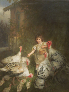 Girl with Turkeys by Quido Mánes