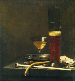 Glasses, Smoking Implements, and Cards by Jan Jansz van de Velde