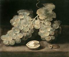 Grapes with a Walnut by Jacob van Es