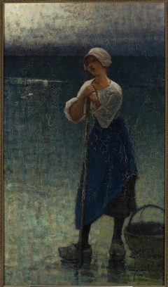 Green fisherwoman by Władysław Wankie