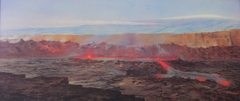 Halema'uma'u Lava Lake and Kilauea Caldera by D. Howard Hitchcock