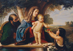 Heilige Familie mit Johannesknaben by Eduard Von Steinle