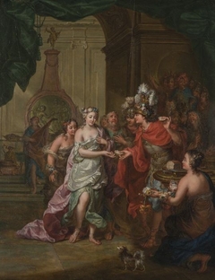 Het huwelijk van Alexander de Grote met Roxane, prinses van Bactrië by Gerard Sanders