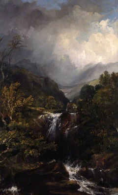 Highland Landscape with a Waterfall by Horatio McCulloch