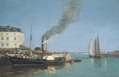 Honfleur, la jetée by Eugène Louis Boudin