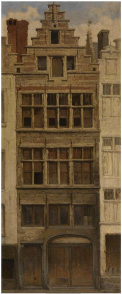 House in the Braderijstraat, Antwerp by Hendrik Frans Schaefels