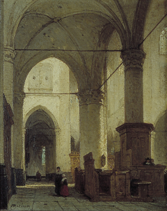 Interieur van de Grote of St. Laurenskerk te Alkmaar by Johannes Bosboom