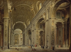 Interior of St Peter's Cathedral in Rome by Giovanni Paolo Panini