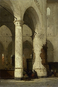 Interior of the 'Hooglandse' Church, Leiden by Johannes Bosboom