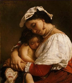 Italian woman by Léon Bonnat