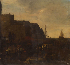 Italienischer Seehafen by Jan van Ossenbeeck