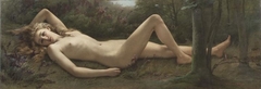 Jeune fille couchée sur un lit de bruyères by Emmanuel Benner the Younger