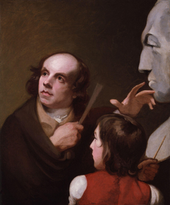 John Flaxman; Thomas Alphonso Hayley by George Romney