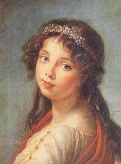 Julie Lebrun regardant par-dessus son épaule by Elisabeth Louise Vigée Le Brun