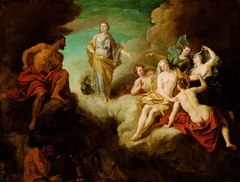 Juno asking Aeolus to release the winds by Louis de Boullogne