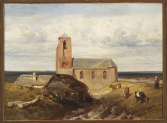 Kerkje in de duinen. by Charles Rochussen